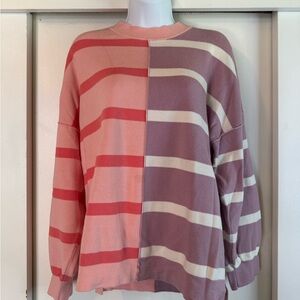 Colorblock Striped Sweater, EUC